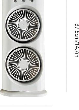 Nick jones Portable Mini Tower Fan with Dual Fans, LED Lighting, 3-Speed Control, Portable Ac Mini Cooler Fan for Room,office, liberary,Rechargeable Fan Portable Air Conditioners Water Cooler Mini Ac 