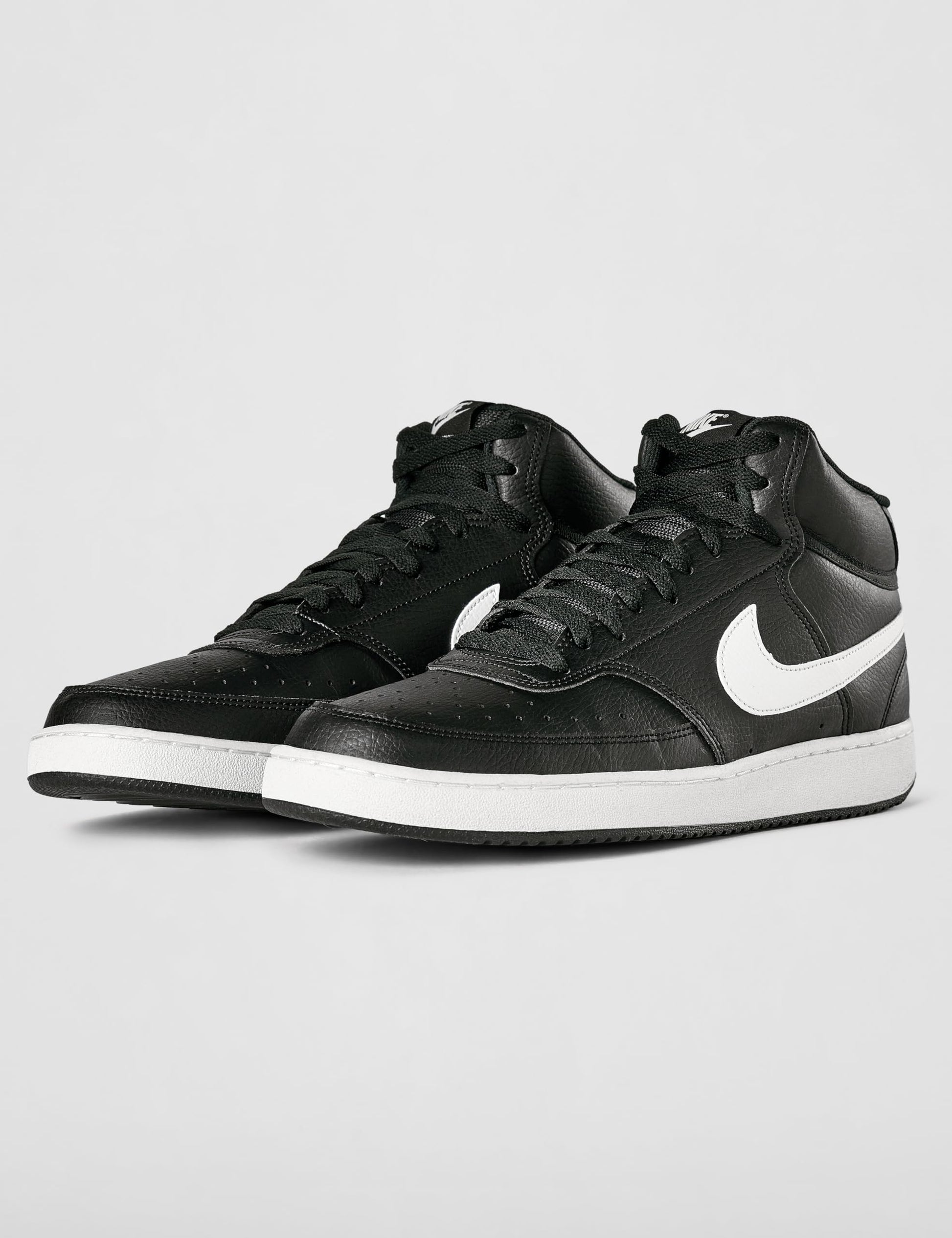 Nike Court Vision Mid NN Black White Black Mens Running Shoes UK 7 