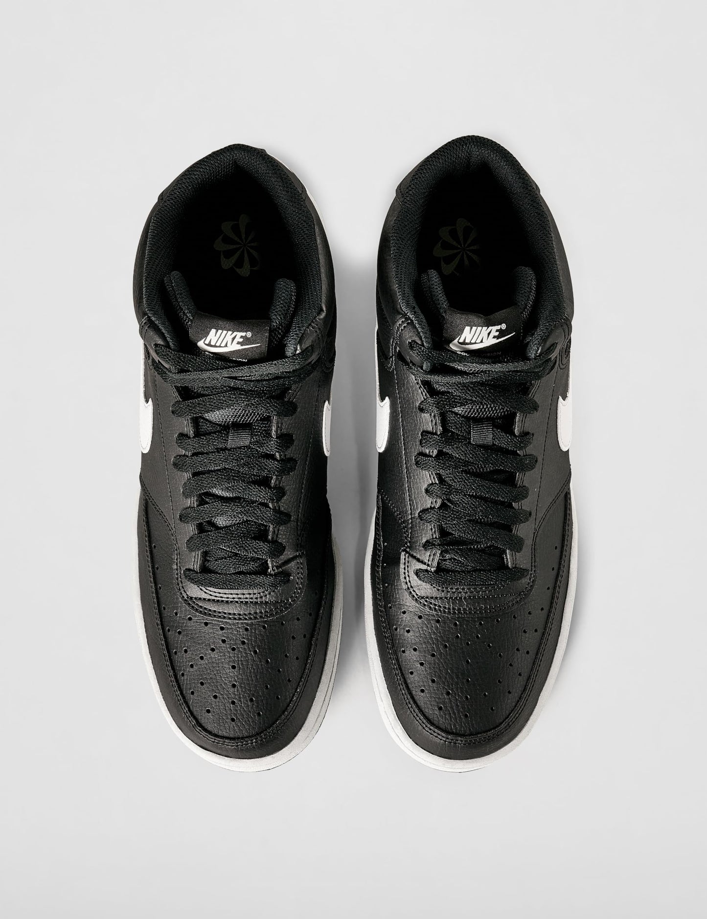 Nike Court Vision Mid NN Black White Black Mens Running Shoes UK 7 
