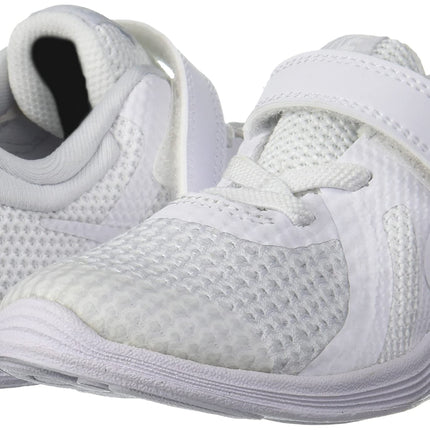 Nike Kids Boys Revolution 4 (TDV) Running Shoes 10C US (943304-101),White/White-Pure Platinum,9.5 Kids UK (10 US) 