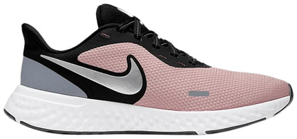 Nike Men Sneaker WMNS Revolution 5 - Pink Glaze/Metallic Silver-Black - BQ3207-603 - 2.5UK 