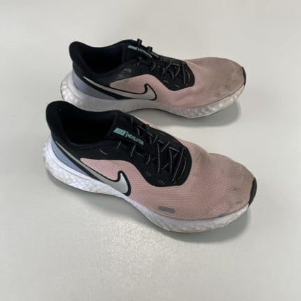 Nike Men Sneaker WMNS Revolution 5 - Pink Glaze/Metallic Silver-Black - BQ3207-603 - 2.5UK 