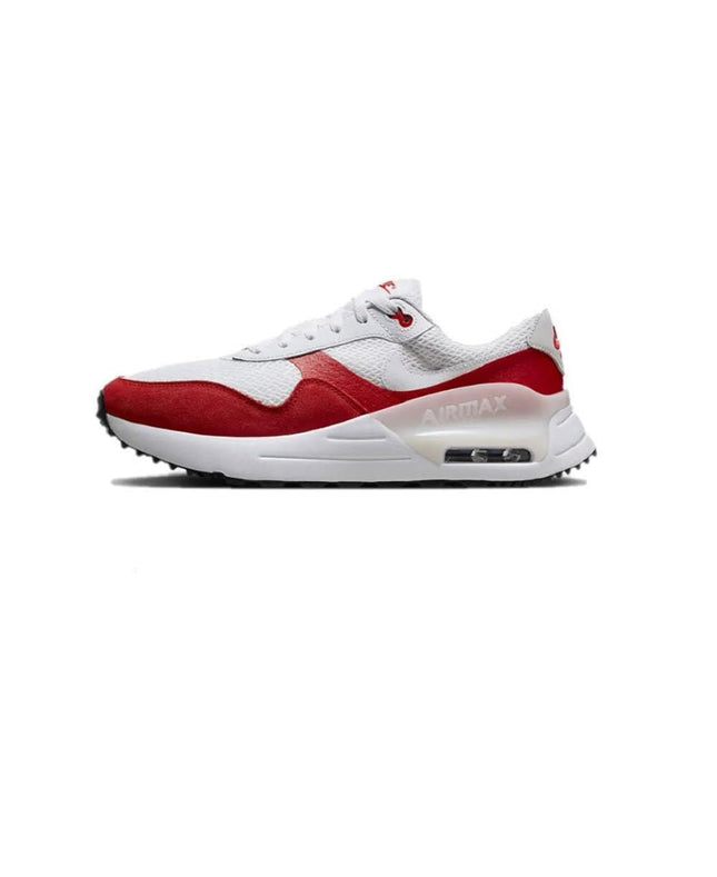 Nike Men's Running Shoes Air Max Systm-White/White-University Red-Photon Dust-Dm9537-104-10Uk 