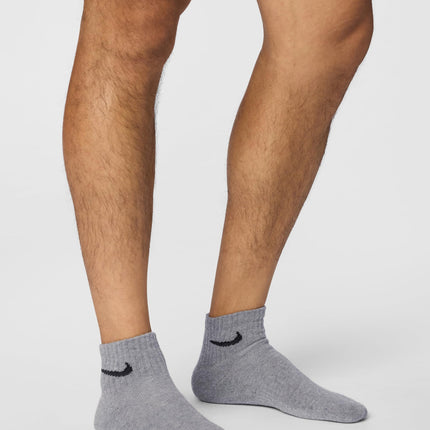 Nike Mens Cotton Blend Everyday Cushioned Ankle Socks (SX7667-964-Large_3-pack), Modern, Multicolour 