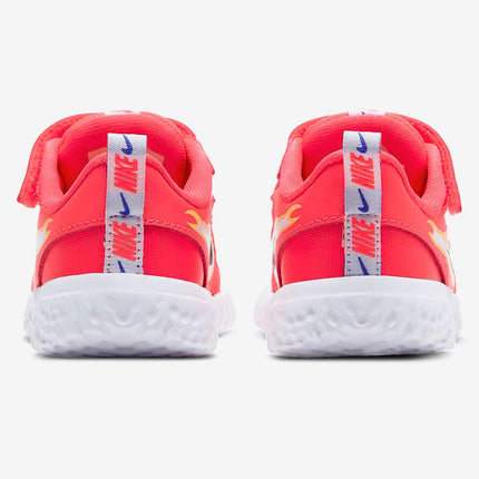 Nike Toddler Unisex Revolution 5 FIRE (TDV)_Laser Crimson/DK Smoke Grey-Opti Yellow_CK4551-600-4 UK 