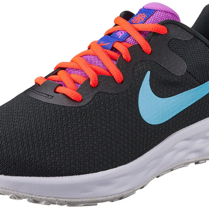 Nike Women W Revolution 6 Nn-Running Shoe Black/Baltic Blue-Bright Crimson-Dc3729-011-3.5Uk 