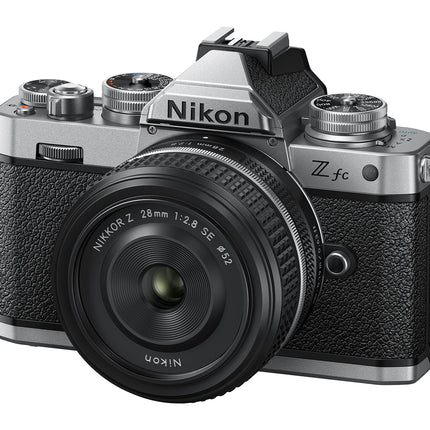Nikon Mirrorless Z fc 20.9 MP Body with NIKKOR Z 28mm f/2.8 [SE] Lens with Additional Battery, Camera Bag & 64 GB SD Card, Small Rig L-Shape Grip, Optical Zoom, Black 