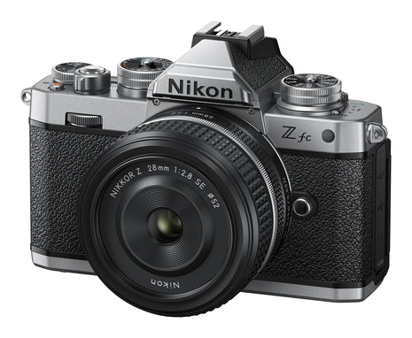 Nikon Mirrorless Z fc 20.9 MP Body with NIKKOR Z 28mm f/2.8 [SE] Lens with Additional Battery, Camera Bag & 64 GB SD Card, Small Rig L-Shape Grip, Optical Zoom, Black 
