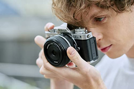 Nikon Mirrorless Z fc 20.9 MP Body with NIKKOR Z 28mm f/2.8 [SE] Lens with Additional Battery, Camera Bag & 64 GB SD Card, Small Rig L-Shape Grip, Optical Zoom, Black 