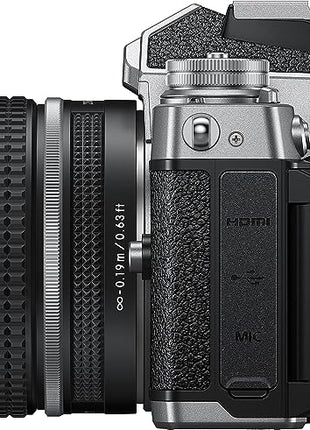 Nikon Mirrorless Z fc 20.9 MP Body with NIKKOR Z 28mm f/2.8 [SE] Lens with Additional Battery, Camera Bag & 64 GB SD Card, Small Rig L-Shape Grip, Optical Zoom, Black 