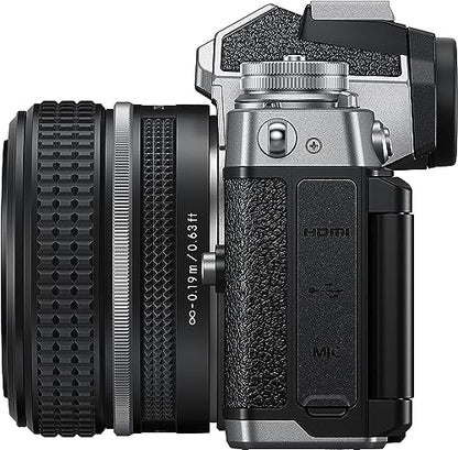Nikon Mirrorless Z fc 20.9 MP Body with NIKKOR Z 28mm f/2.8 [SE] Lens with Additional Battery, Camera Bag & 64 GB SD Card, Small Rig L-Shape Grip, Optical Zoom, Black 