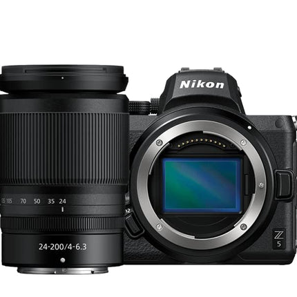 Nikon Z5 DSLR Camera Lens Kit 24-200 with Additional Battery, Optical Zoom (Black) 