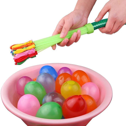 Niku Holi Water Balloon | Automatic Fill and Tie Magic Water Balloons | Set of 3 Bunch | 111 Balloons | Multicolour 