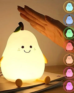 Niwlix Pear Night Light Lamp for Bedroom Kids 7 Color Changing Kids Toddler Night Light Lamp Baby l Gift Items for Women Kids l Valentine's Birthday Gift Toys for 2+Year Old Boy Girl 