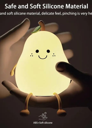 Niwlix Pear Night Light Lamp for Bedroom Kids 7 Color Changing Kids Toddler Night Light Lamp Baby l Gift Items for Women Kids l Valentine's Birthday Gift Toys for 2+Year Old Boy Girl 