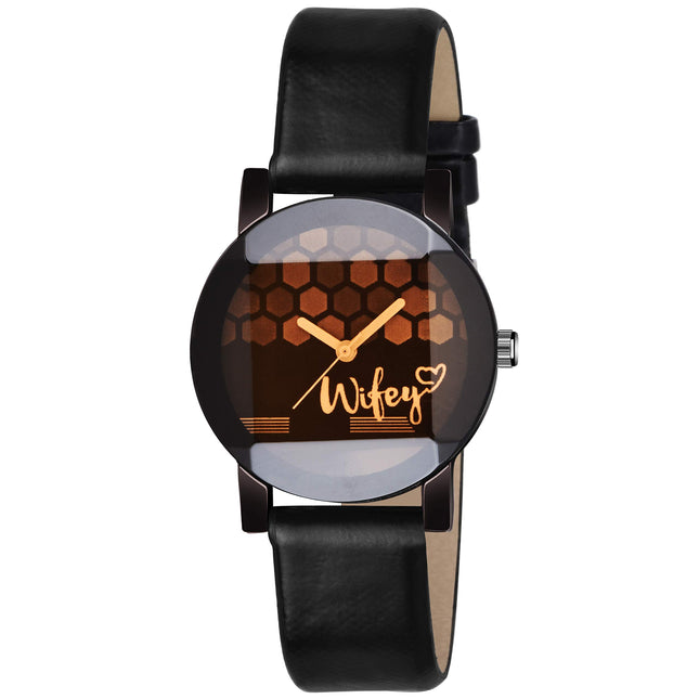 Niyati Nx NX_Crystal-Wifey-BD-Leatherl-Women Wrist Analog Watch - for Women 