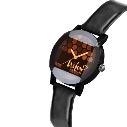 Niyati Nx NX_Crystal-Wifey-BD-Leatherl-Women Wrist Analog Watch - for Women 