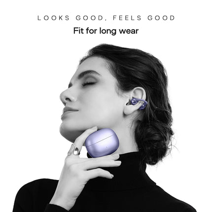 Noise Air Clips Wireless Open Ear Earbuds with Chrome Finish, AirWave™ Technology,Up-to 40H Playtime, Dual Device Pairing, Quad Mic with ENC,12mm Driver,BTv5.4 (Pearl Black) 