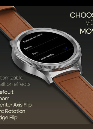 Noise Newly Launched Halo 2 Smart Watch 1st Ever Functional Rotating Dial (Axe-Cut Bezel), 1.43" AMOLED, Stainless Steel Build, Custom Transition Effects, BT Calling, Health Suite (Vintage Brown) 