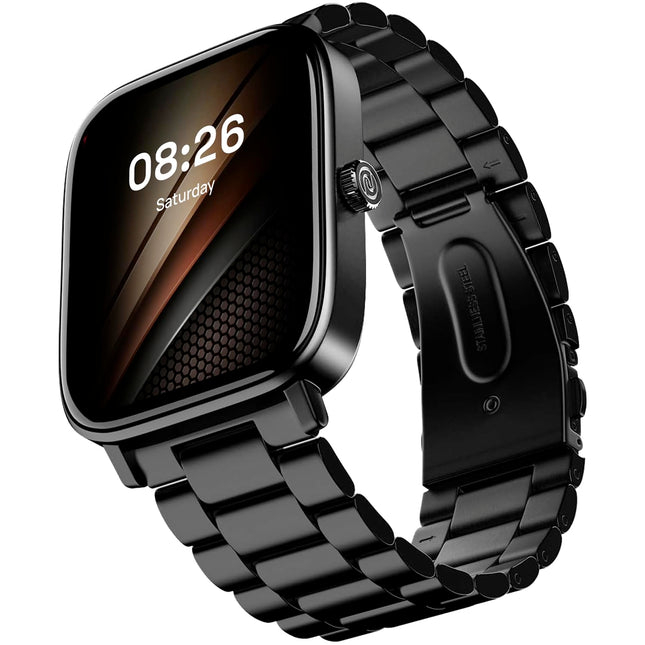 Noise Pulse 2 Pro [New Launch] 1.8" Vibrant Display, Bluetooth Calling Smart Watch for Men & Women, 7 Days Battery Life, Metallic Finish, Built-in Games, Voice Assistance, Health Suite (Elite Black) 
