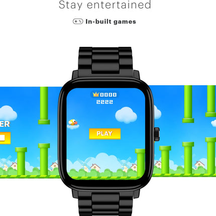 Noise Pulse 2 Pro [New Launch] 1.8" Vibrant Display, Bluetooth Calling Smart Watch for Men & Women, 7 Days Battery Life, Metallic Finish, Built-in Games, Voice Assistance, Health Suite (Elite Black) 