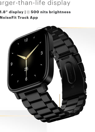 Noise Pulse 2 Pro [New Launch] 1.8" Vibrant Display, Bluetooth Calling Smart Watch for Men & Women, 7 Days Battery Life, Metallic Finish, Built-in Games, Voice Assistance, Health Suite (Elite Black) 
