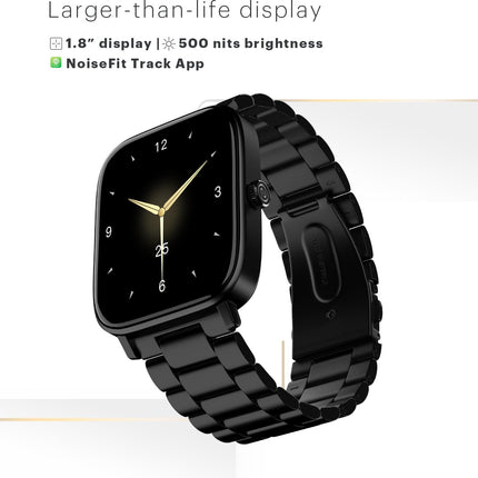Noise Pulse 2 Pro [New Launch] 1.8" Vibrant Display, Bluetooth Calling Smart Watch for Men & Women, 7 Days Battery Life, Metallic Finish, Built-in Games, Voice Assistance, Health Suite (Elite Black) 