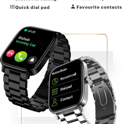 Noise Pulse 2 Pro [New Launch] 1.8" Vibrant Display, Bluetooth Calling Smart Watch for Men & Women, 7 Days Battery Life, Metallic Finish, Built-in Games, Voice Assistance, Health Suite (Elite Black) 
