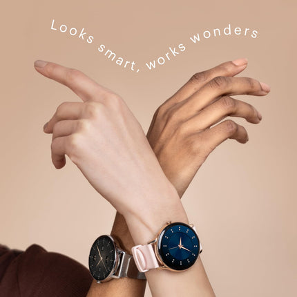 Noise Twist Go Bluetooth Calling Smart Watch for Women with Sleek Metal Dial, Glossy Finish, 1.39" Display, 100+ Watch Faces, IP68, Sleep Tracking, Voice Assistance, Upto 7 Days Battery (Gold Link) 