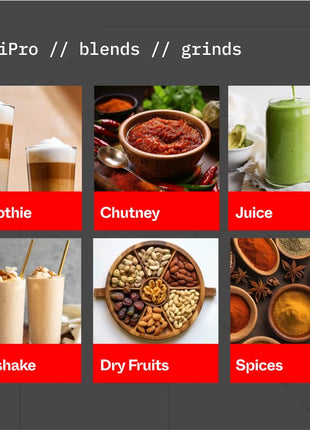 NutriPro Juicer Mixer Grinder - Smoothie Maker - 500 Watts (3 Jars & 2 Blades, Silver) - 2 Year Warranty 