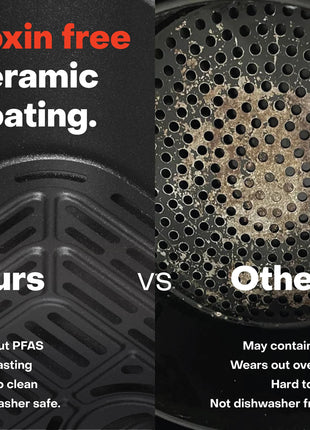 Nutricook 7.6 Litre Air Fryer Slim XL, 2025 New Launch, Clear Window & Interior Light, Extra Large Basket, Space-Saving Slim Design, Air Fry, Bake, Reheat, with 5 Preset, 1700W, 2 Year Warranty 