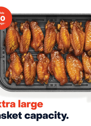 Nutricook 7.6 Litre Air Fryer Slim XL, 2025 New Launch, Clear Window & Interior Light, Extra Large Basket, Space-Saving Slim Design, Air Fry, Bake, Reheat, with 5 Preset, 1700W, 2 Year Warranty 