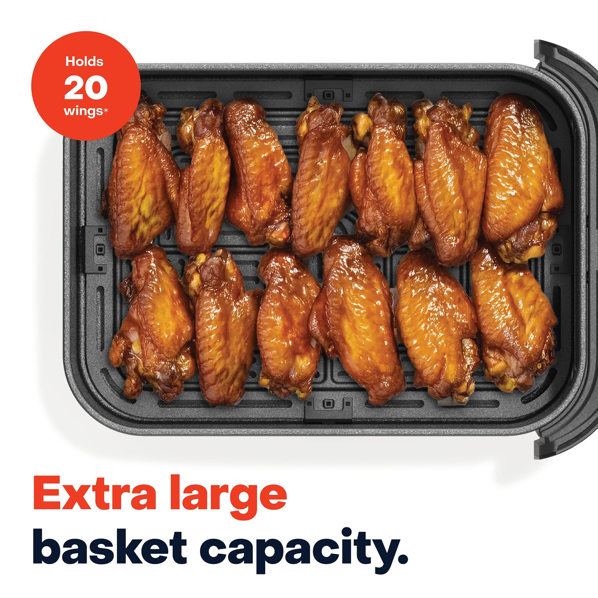 Nutricook 7.6 Litre Air Fryer Slim XL, 2025 New Launch, Clear Window & Interior Light, Extra Large Basket, Space-Saving Slim Design, Air Fry, Bake, Reheat, with 5 Preset, 1700W, 2 Year Warranty 