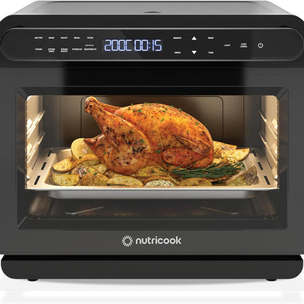 Nutricook Steami, Steam + Air Fryer Oven, 11-in-1 Functions, 24L Capacity, Steam + Convection, Real Steam Technology, 1600 watts, Black 