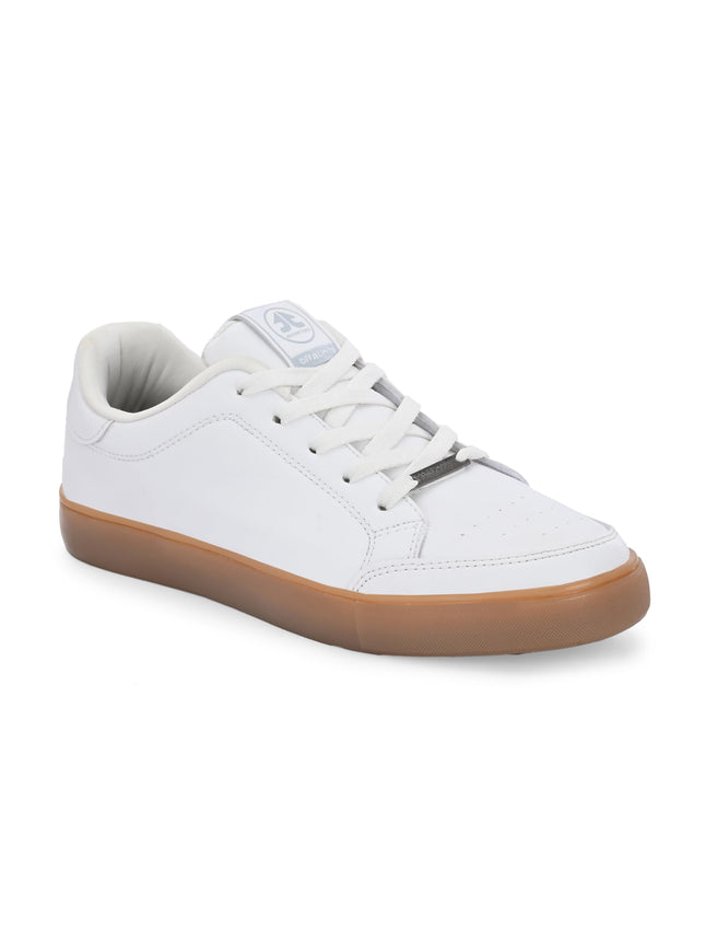 OFF LIMITS Men Skyline Casual Sneakers, White/Gum, 8 UK 
