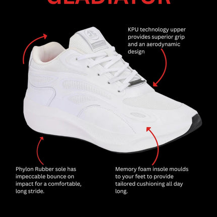 OFF LIMITS Men's Gladiator Lightweight Breathable Comfortable Running Shoes for Men with Shock-Absorption Technology, Sports Fashion Walking Hiking Sneakers for Men's Casual Workout Footwear | 8 UK 