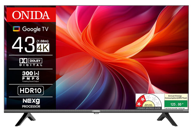 ONIDA 108 cm (43 inches) Nexg Series 4K Ultra HD Smart Google LED TV 43UZI 