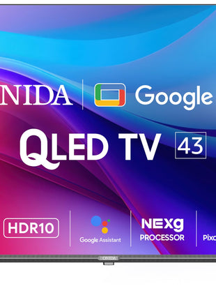 ONIDA 108 cm (43 inches) Nexg Series 4K Ultra HD Smart Google QLED TV QZ43UI 