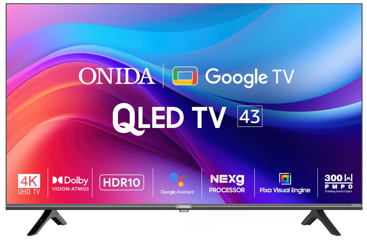 ONIDA 108 cm (43 inches) Nexg Series 4K Ultra HD Smart Google QLED TV QZ43UI 