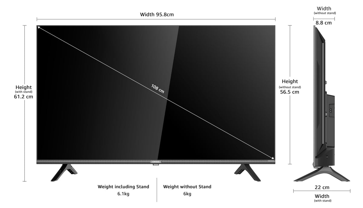 ONIDA 108 cm (43 inches) Nexg Series 4K Ultra HD Smart Google QLED TV QZ43UI 