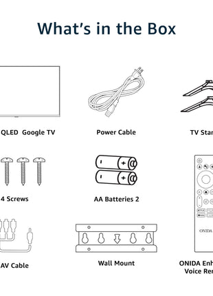 ONIDA 108 cm (43 inches) Nexg Series 4K Ultra HD Smart Google QLED TV QZ43UI 