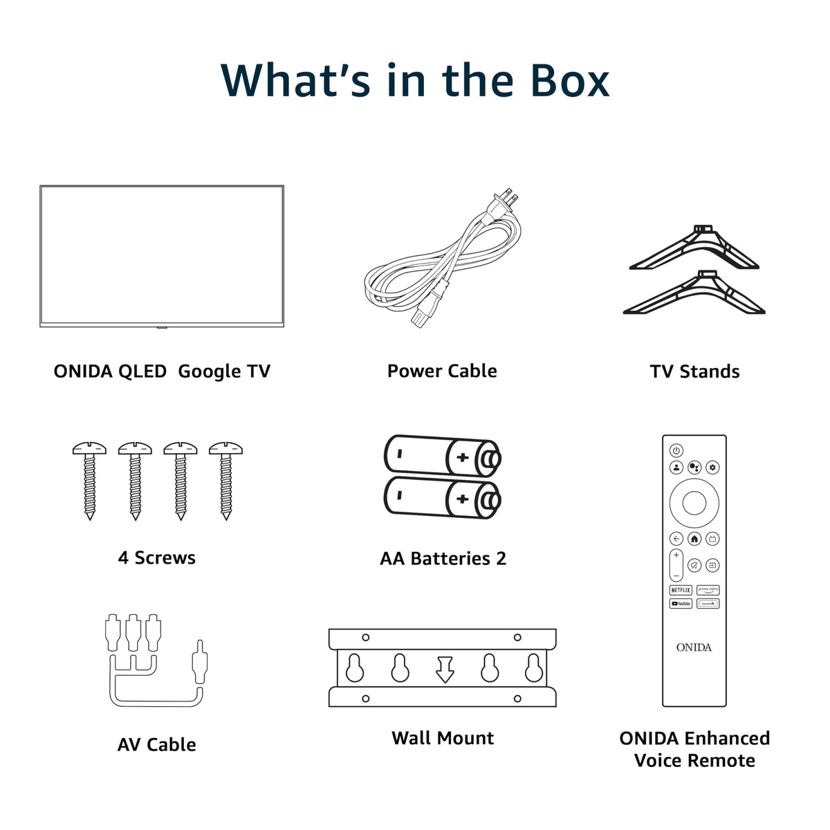 ONIDA 108 cm (43 inches) Nexg Series 4K Ultra HD Smart Google QLED TV QZ43UI 