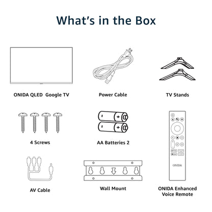ONIDA 108 cm (43 inches) Nexg Series 4K Ultra HD Smart Google QLED TV QZ43UI 