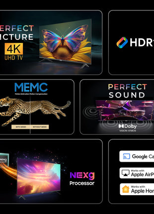 ONIDA 165 cm (65 inch) nexg Series 4K Ultra HD Smart Google LED TV 65UIG (Black) 