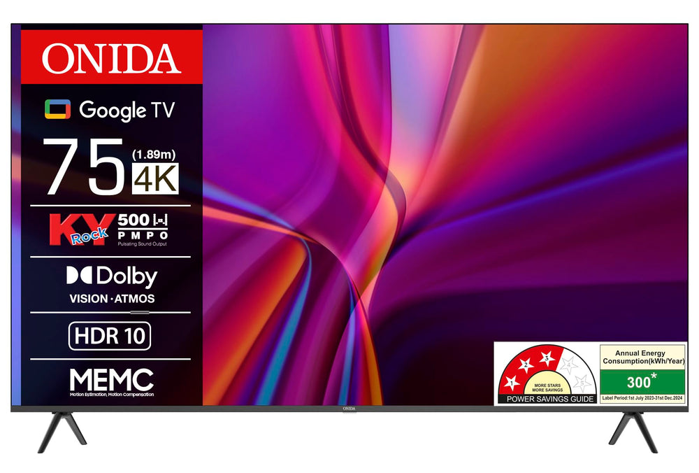 ONIDA 189 cm (75 inch) Nexg Series 4K Ultra HD Smart LED Google TV 75UIG-R