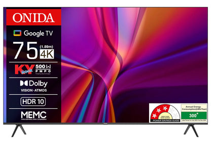 ONIDA 189 cm (75 inch) Nexg Series 4K Ultra HD Smart LED Google TV 75UIG-R 