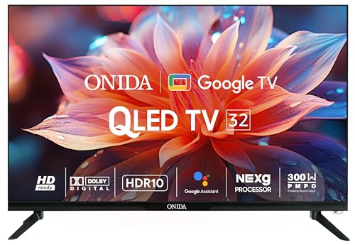 ONIDA 80 cm (32 inches) Nexg Series HD Ready Smart Google QLED TV QZ32HI 