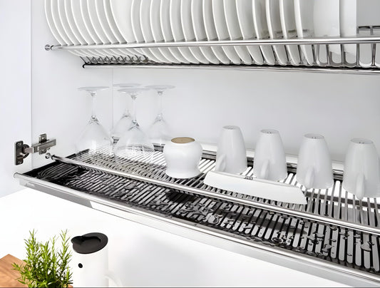 OPENFIRST Stainless Steel (900 MM) with SS Drainer Tray Sheet for Modular Kitchen Cabinets, Set of 3 Pcs (900 MM) 