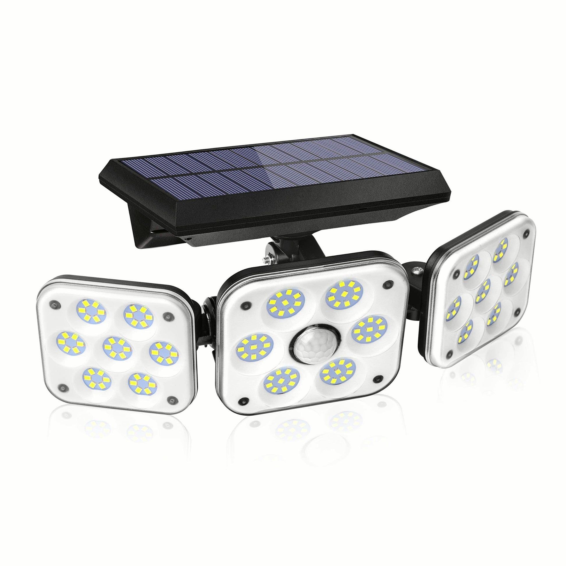 Ohotter Aluminium Outdoor Solar Light, Solar Light With Motion Sensor Ip65 Waterproof 138 Led Outdoor Solar Floodlight 3 Heads For Garden [Energy Class A+++] (1 Pack) 