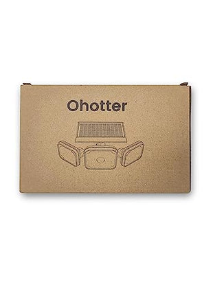 Ohotter Aluminium Outdoor Solar Light, Solar Light With Motion Sensor Ip65 Waterproof 138 Led Outdoor Solar Floodlight 3 Heads For Garden [Energy Class A+++] (1 Pack) 